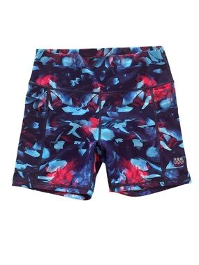 Tres Pinas women’s OMG shorts size Large biking running gym blue purple